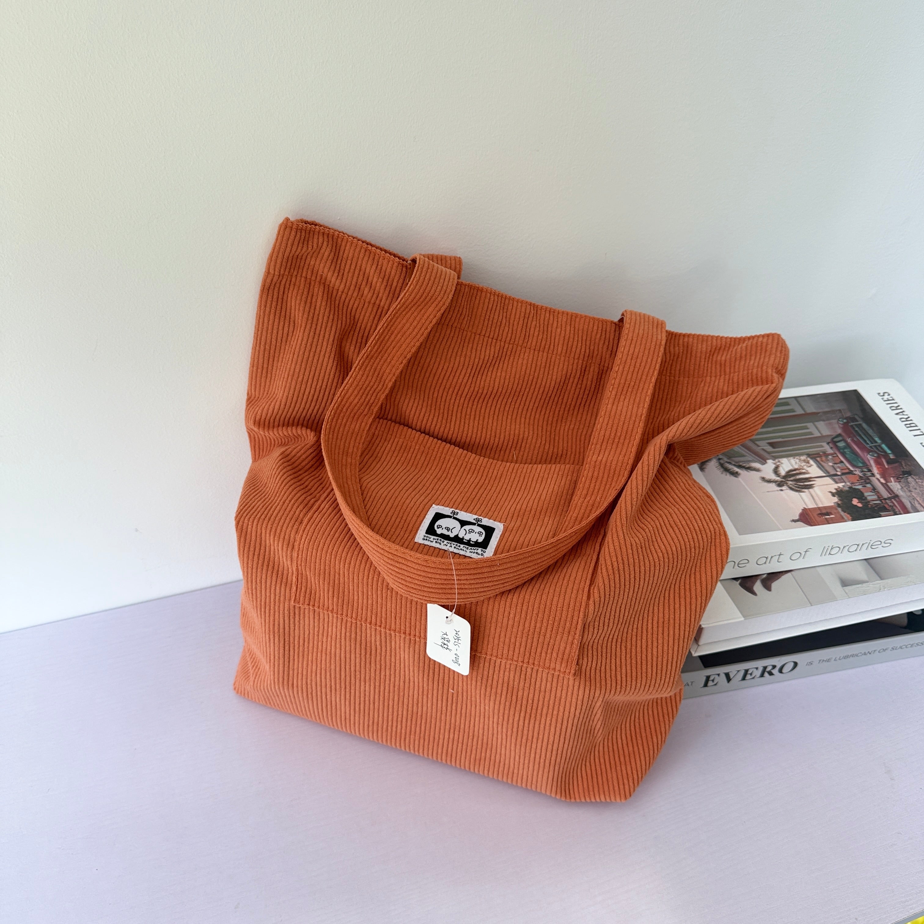 KETSU: Large corduroy tote bag
