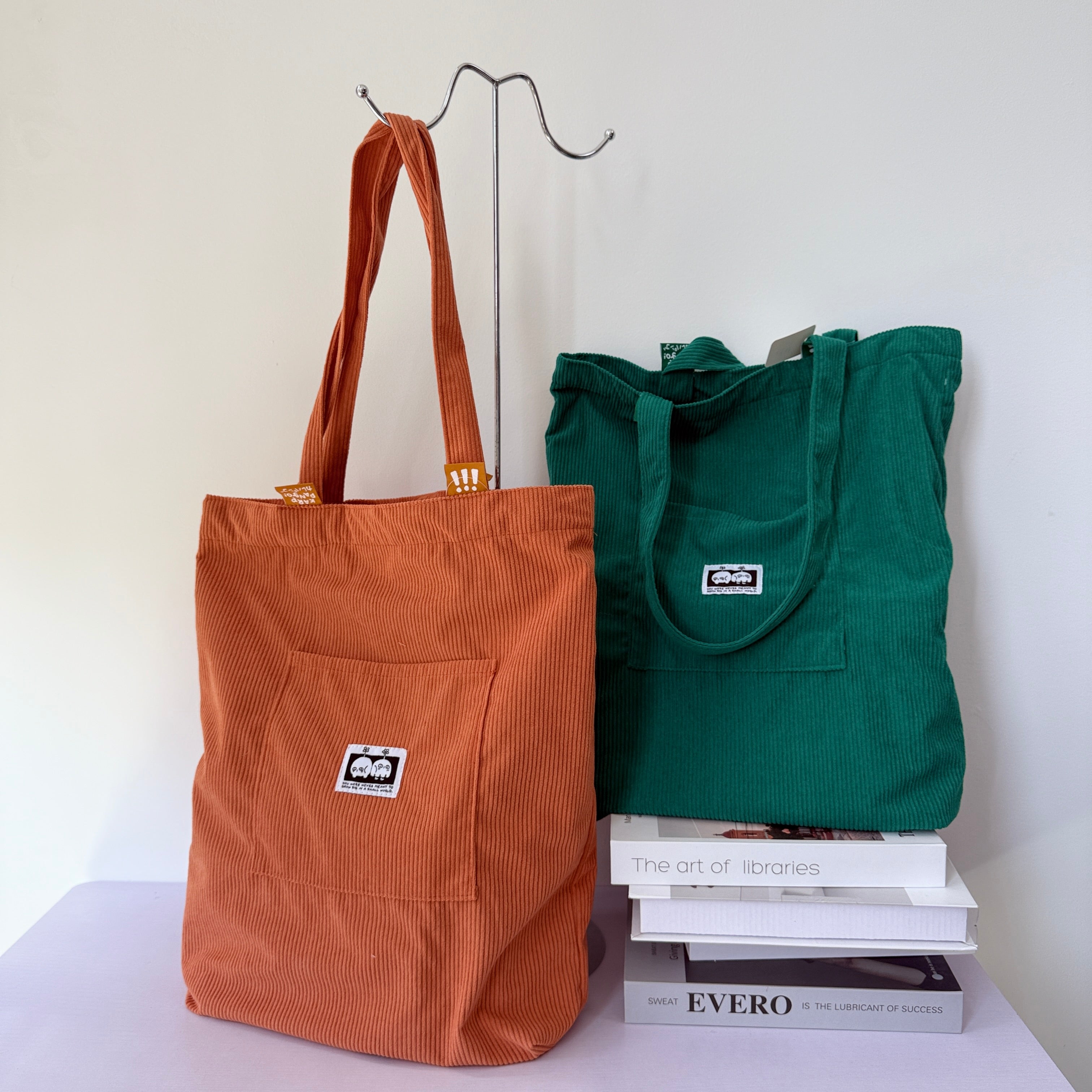 KETSU: Large corduroy tote bag
