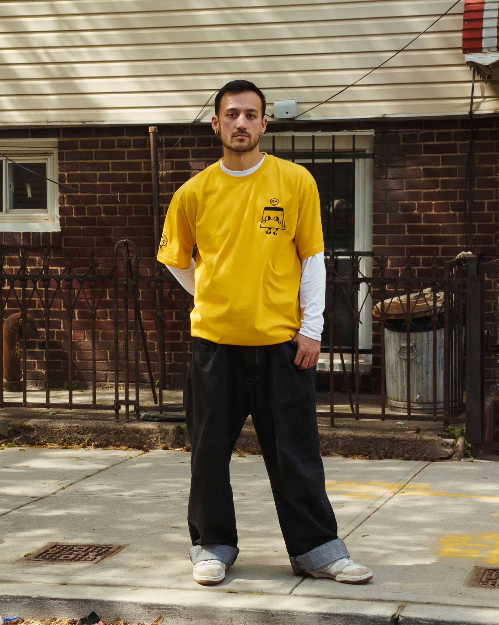 PURIN: Embroidered short sleeve t-shirt