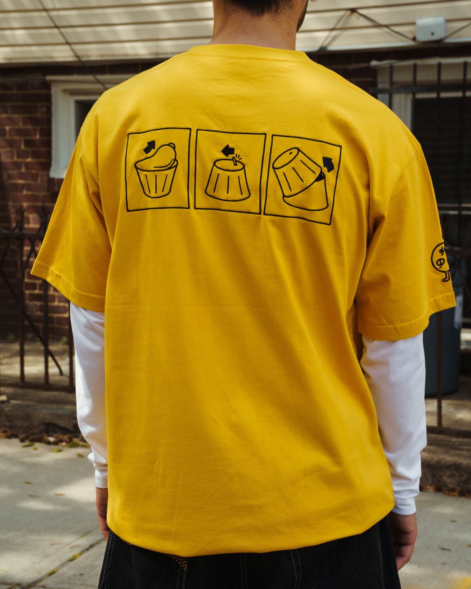 PURIN: Embroidered short sleeve t-shirt
