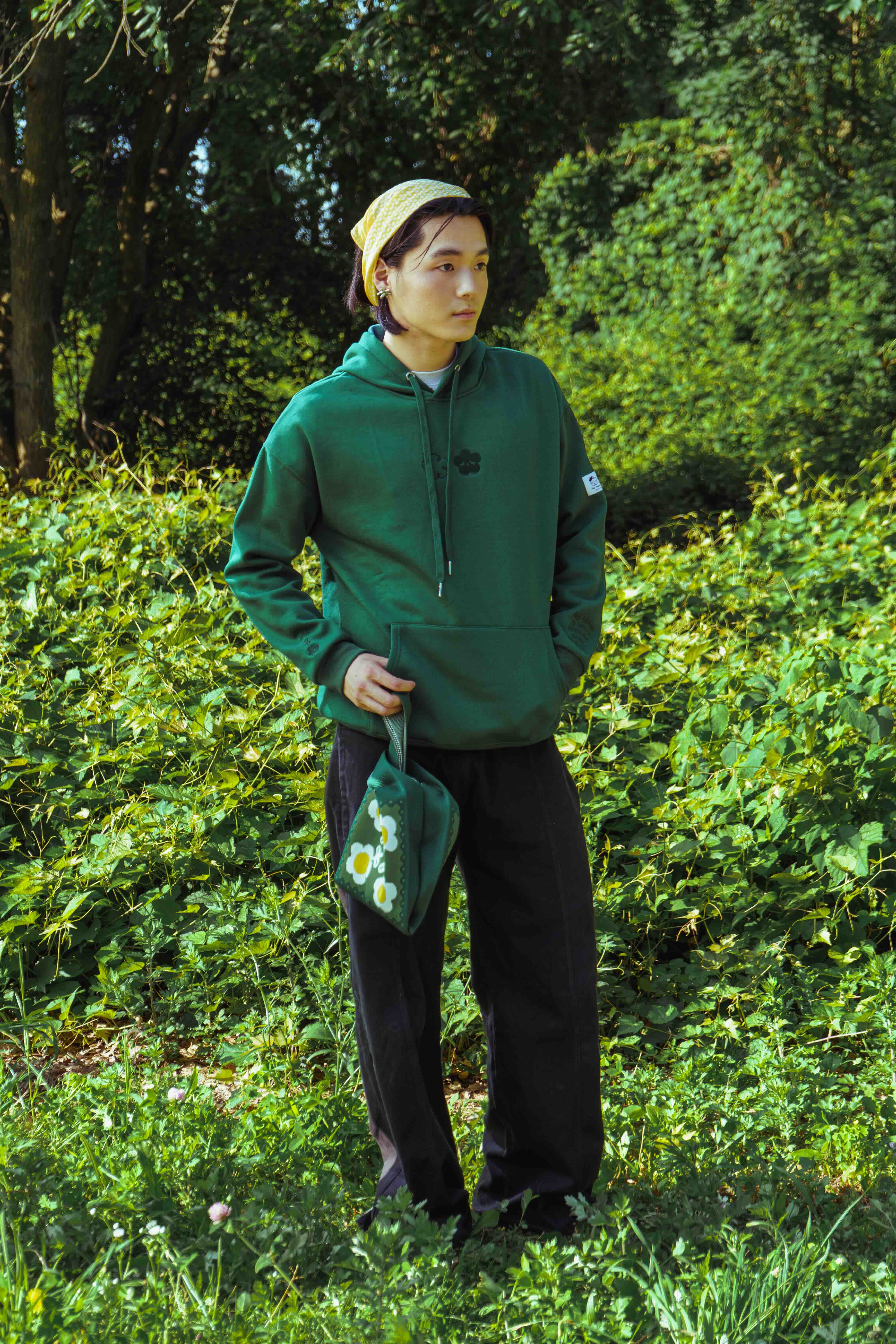 Fresh Air: Screenprinted thick hoodie