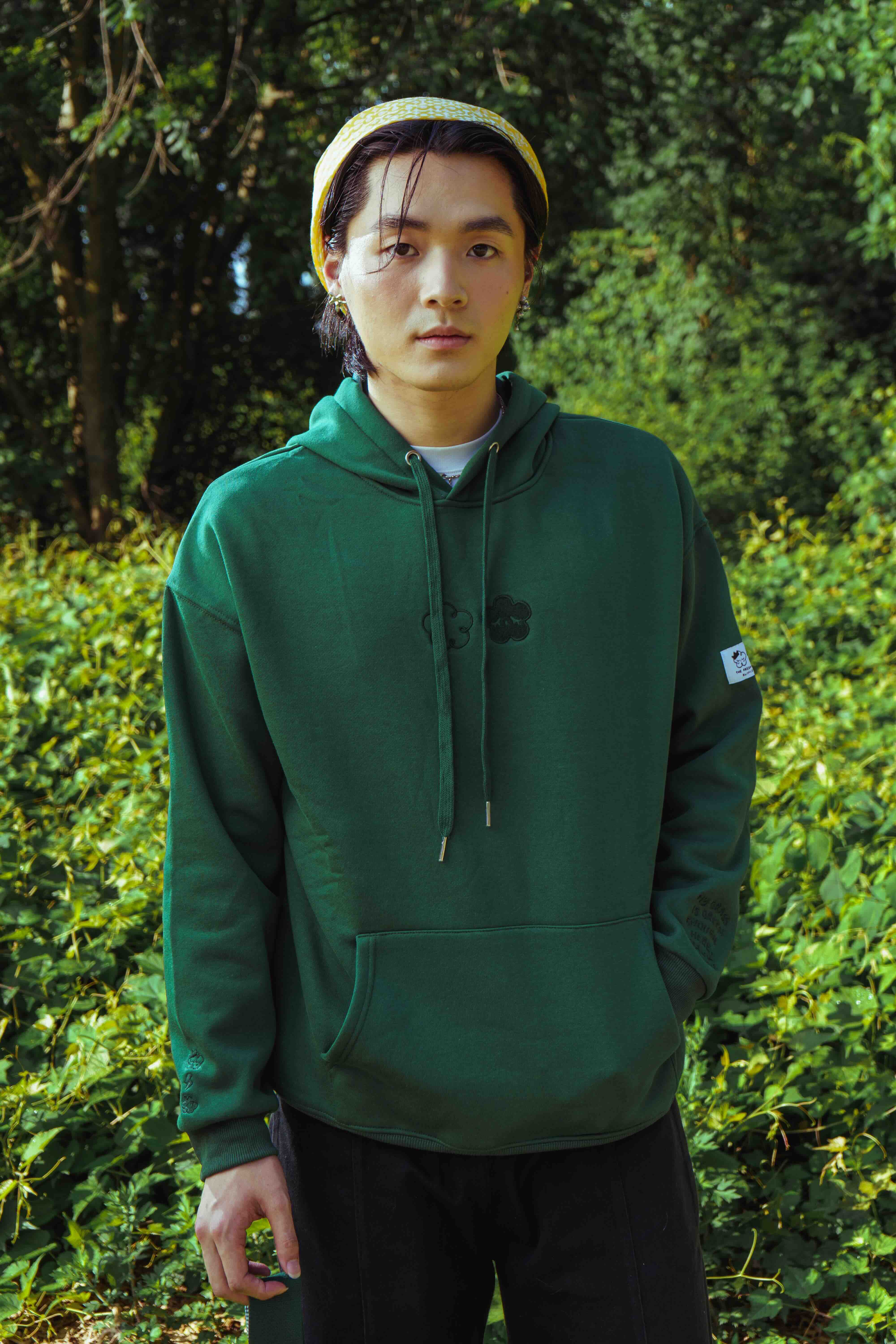 Fresh Air: Screenprinted thick hoodie