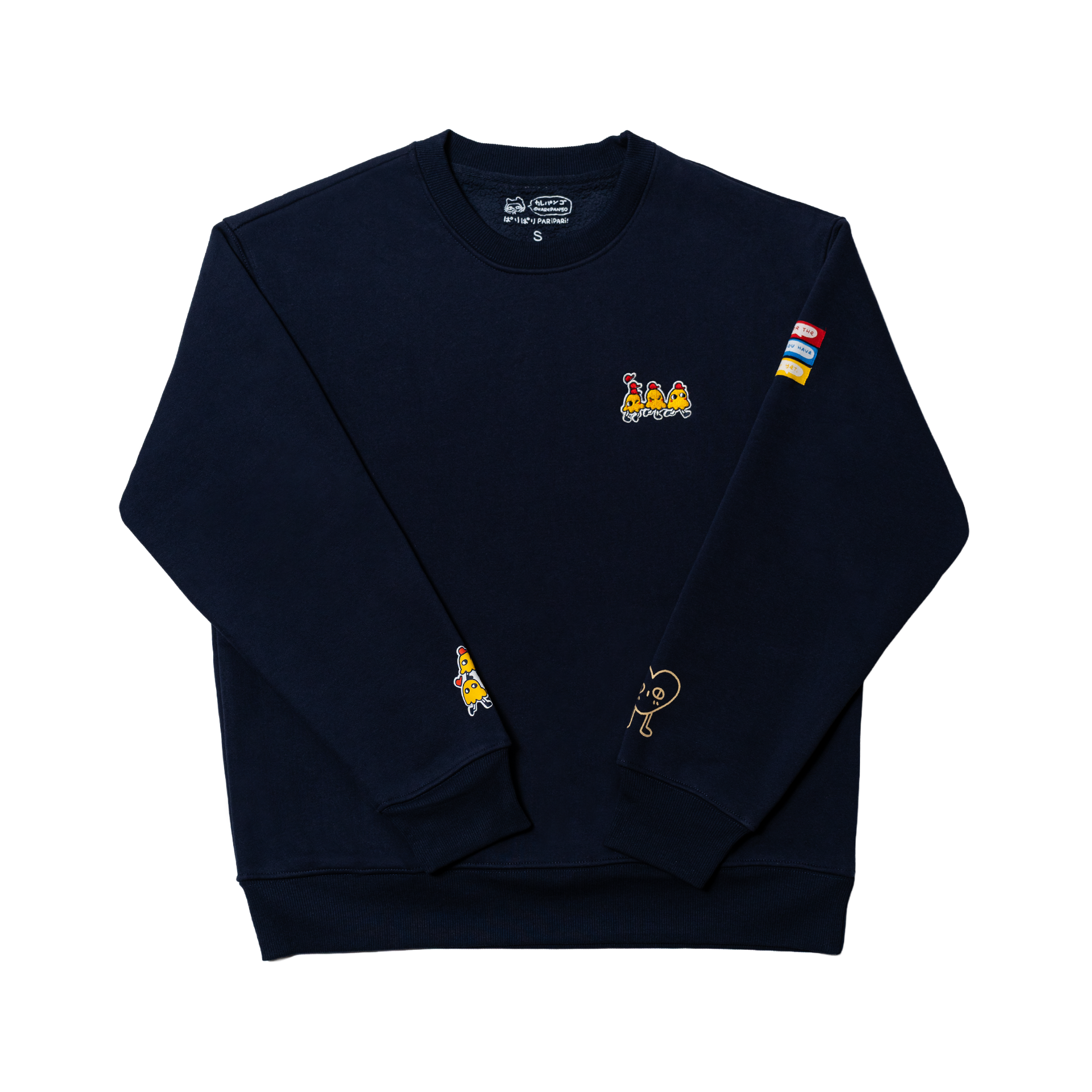 YUUJIN: Embroidered long-sleeve thick sweater