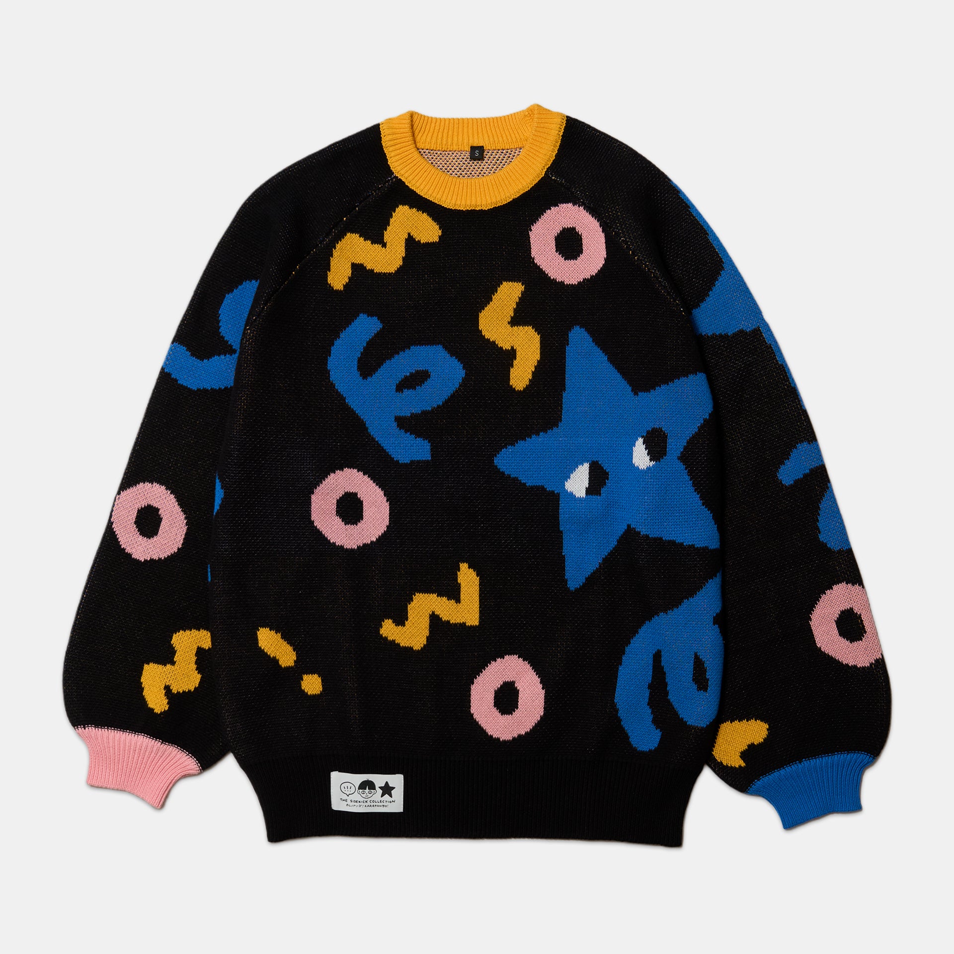 SIDEKICK: Thick knit jacquard sweater