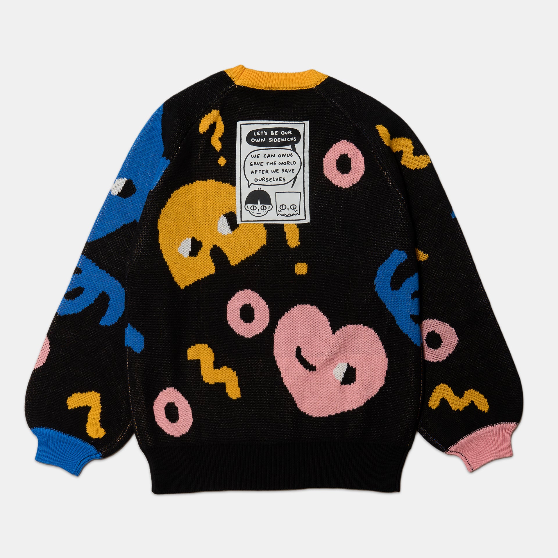 SIDEKICK: Thick knit jacquard sweater