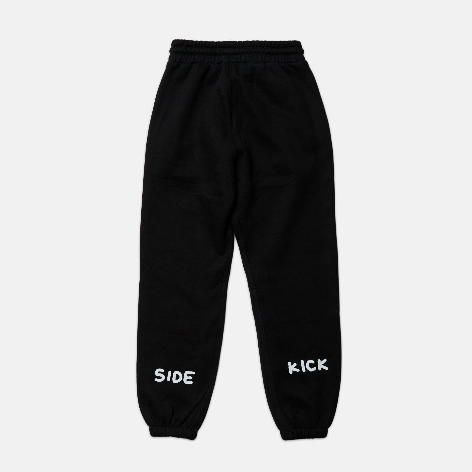 SIDEKICK: Black fleece-lined sweatpants