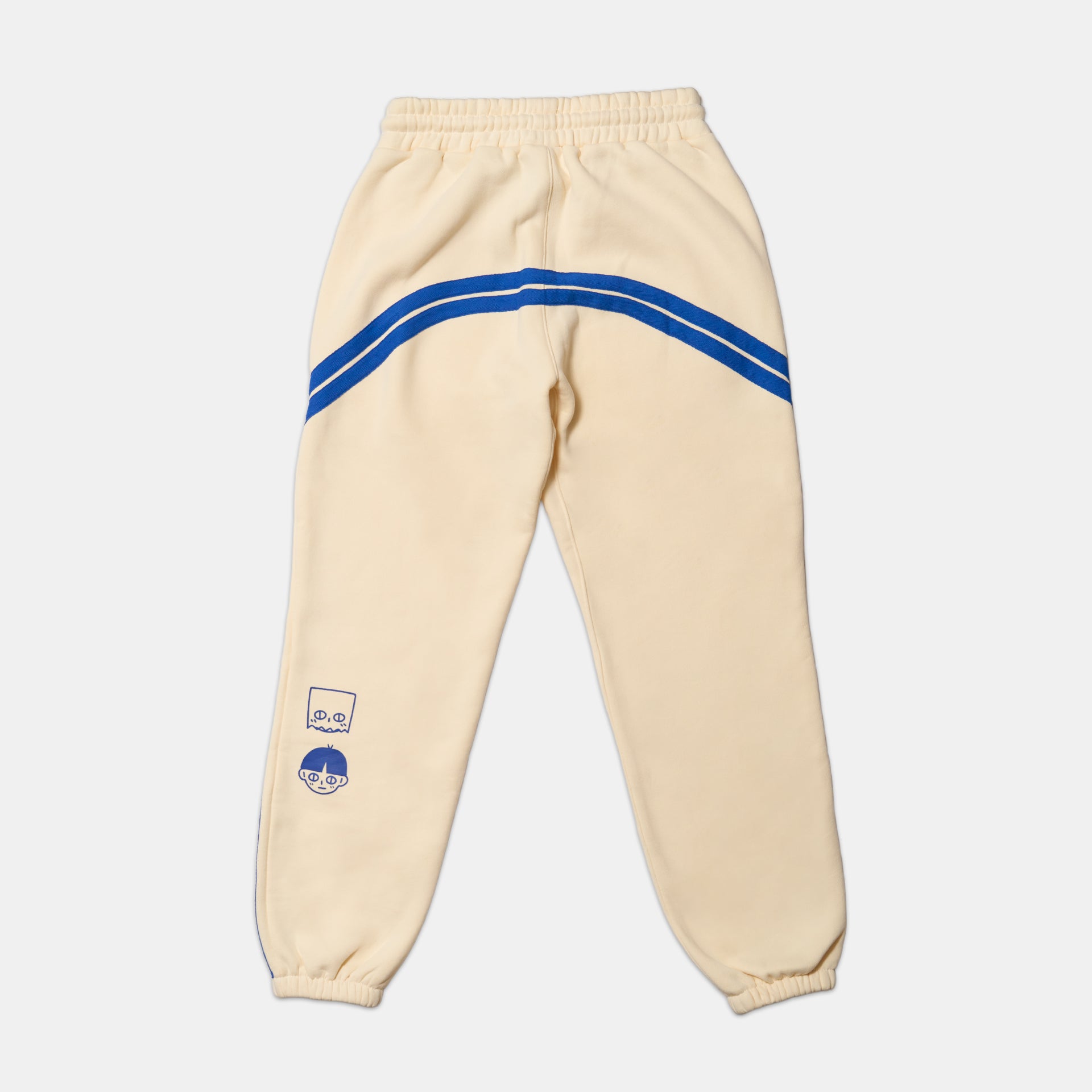 SIDEKICK: Cream fleece-lined sweatpants