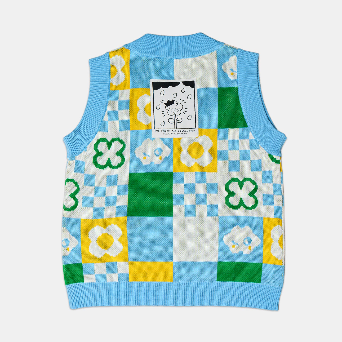 HINODE: Knit jacquard sweater vest