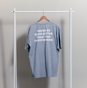 OVERTHINKING: Embroidered short sleeve t-shirt