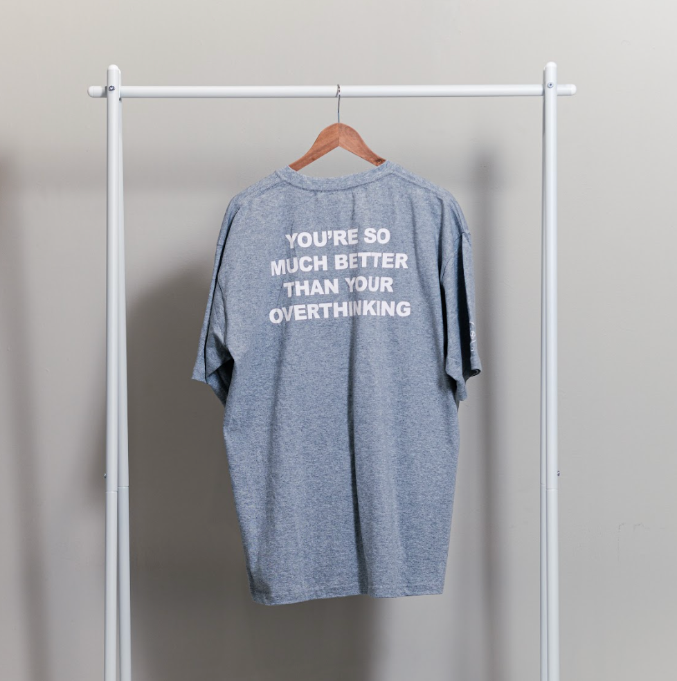OVERTHINKING: Embroidered short sleeve t-shirt