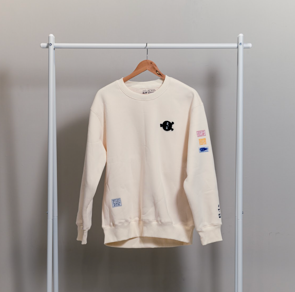 PANPAN: Embroidered long-sleeve thick sweater