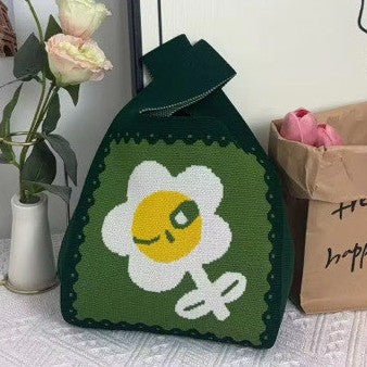 Fresh Air: Floral Bloom Knit Bag