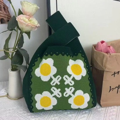 Fresh Air: Floral Bloom Knit Bag