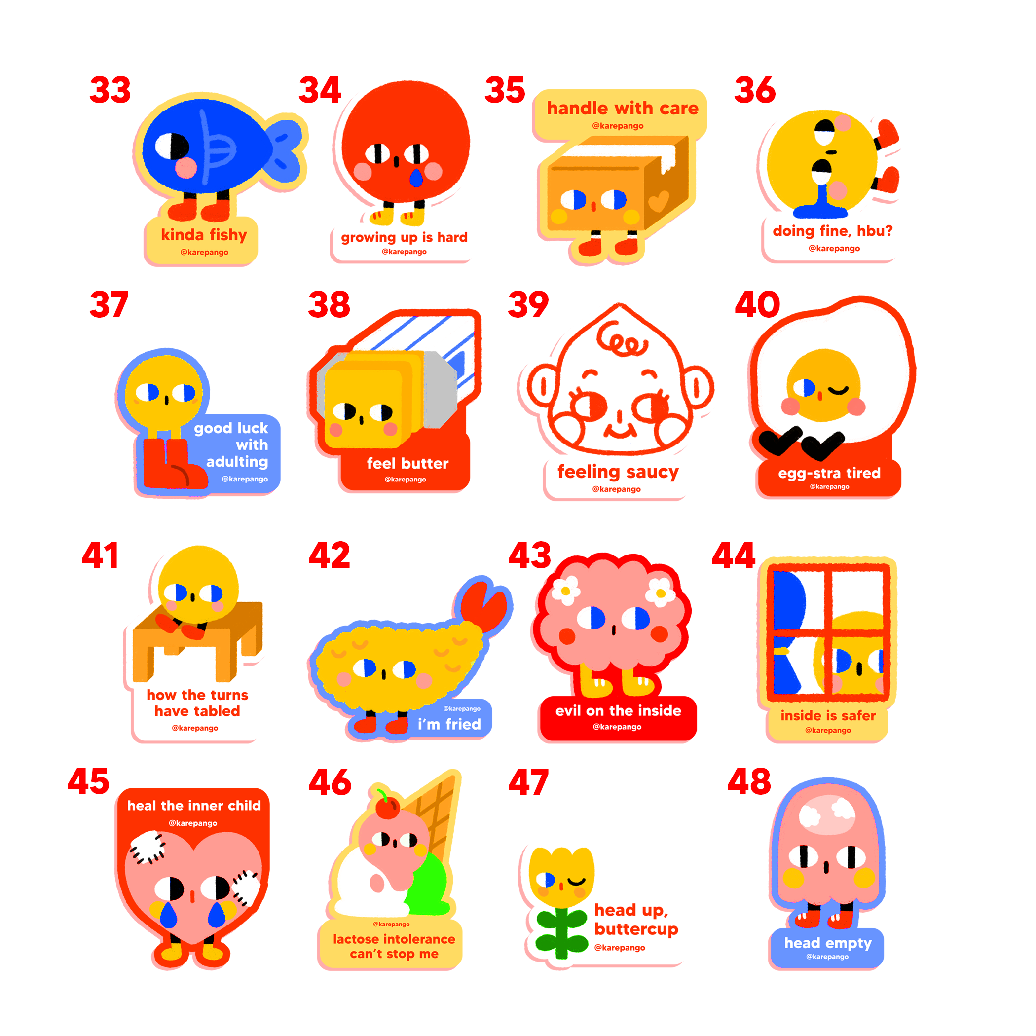 Die-cut stickers