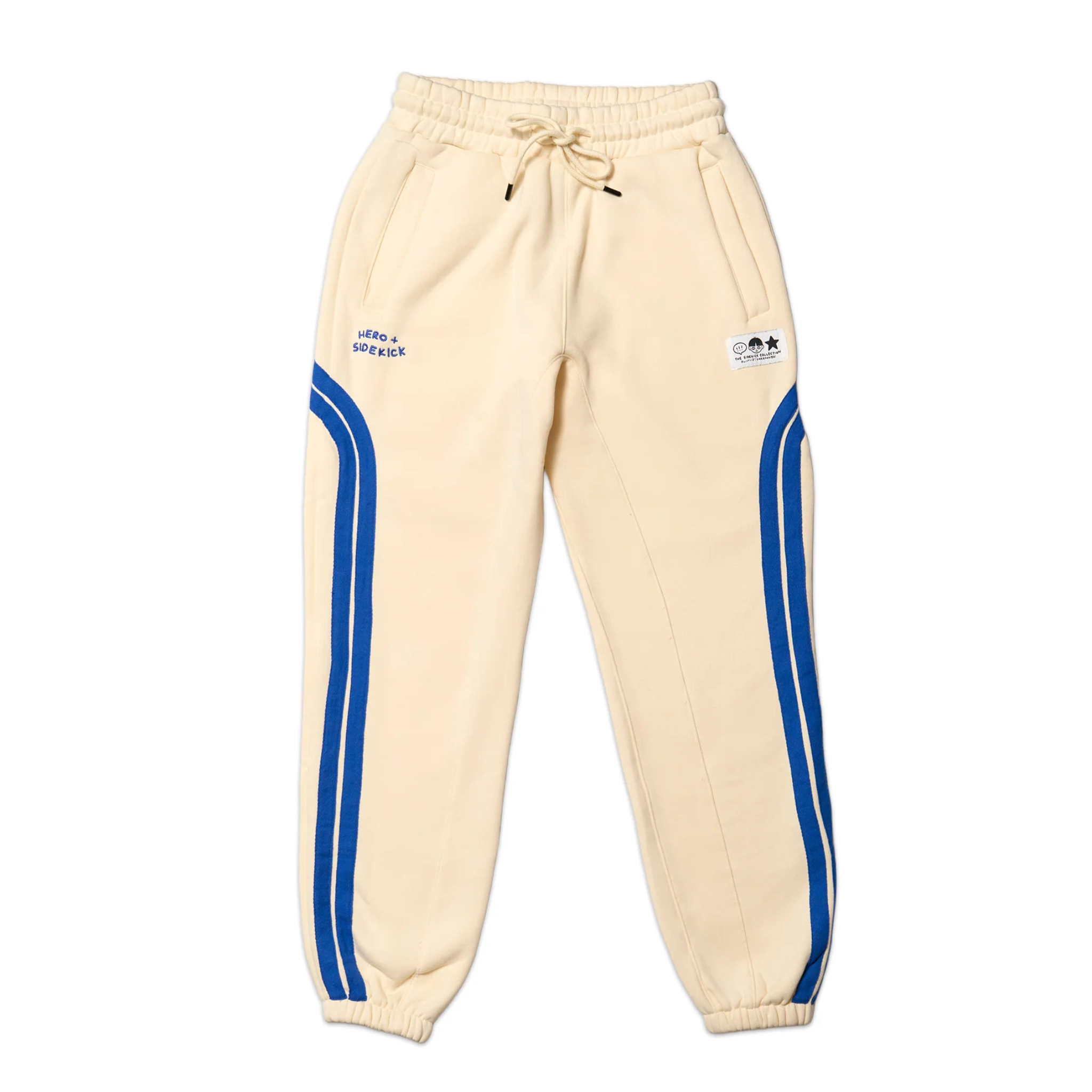 SIDEKICK: Cream fleece-lined sweatpants