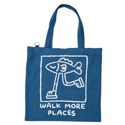 WALK MORE PLACES: Larger Denim Corduroy Tote Bag