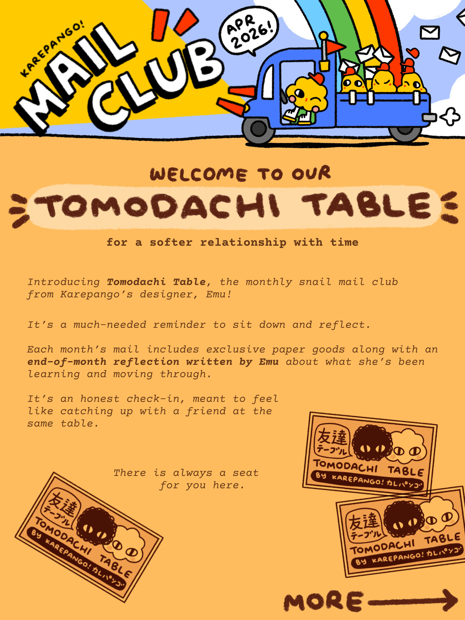 Tomodachi Table Mail Club