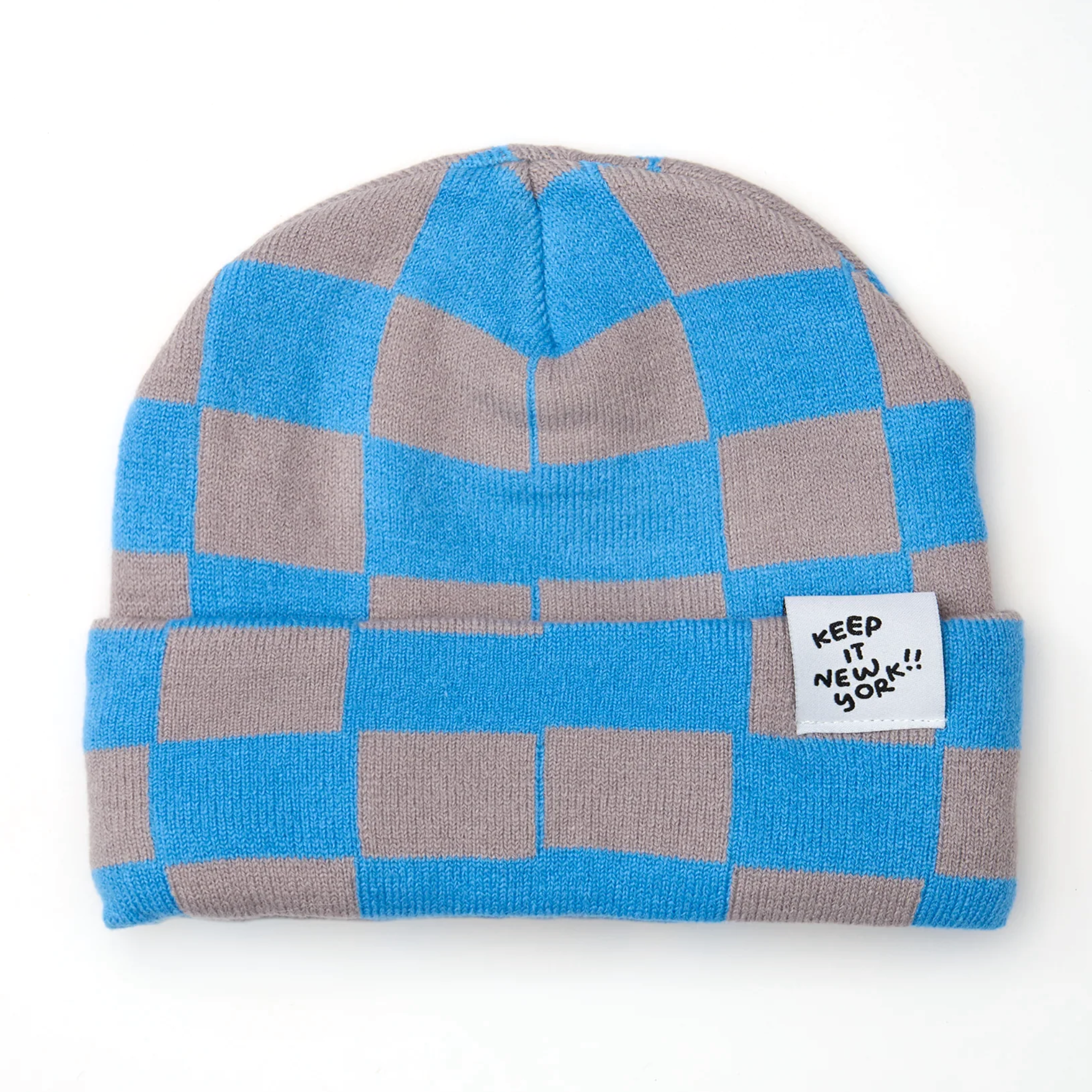 GRID BLUE: Beanie
