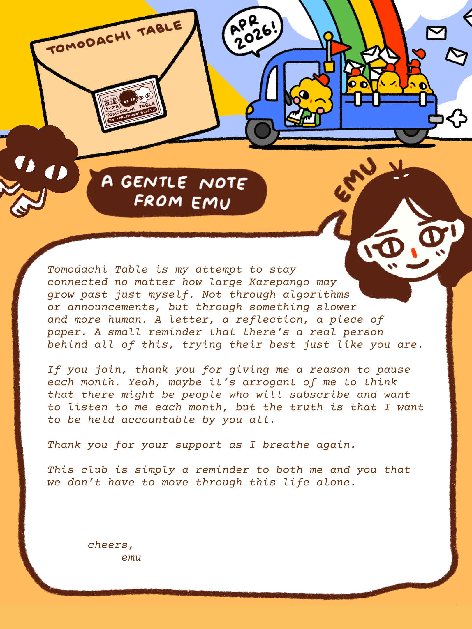 Tomodachi Table Mail Club