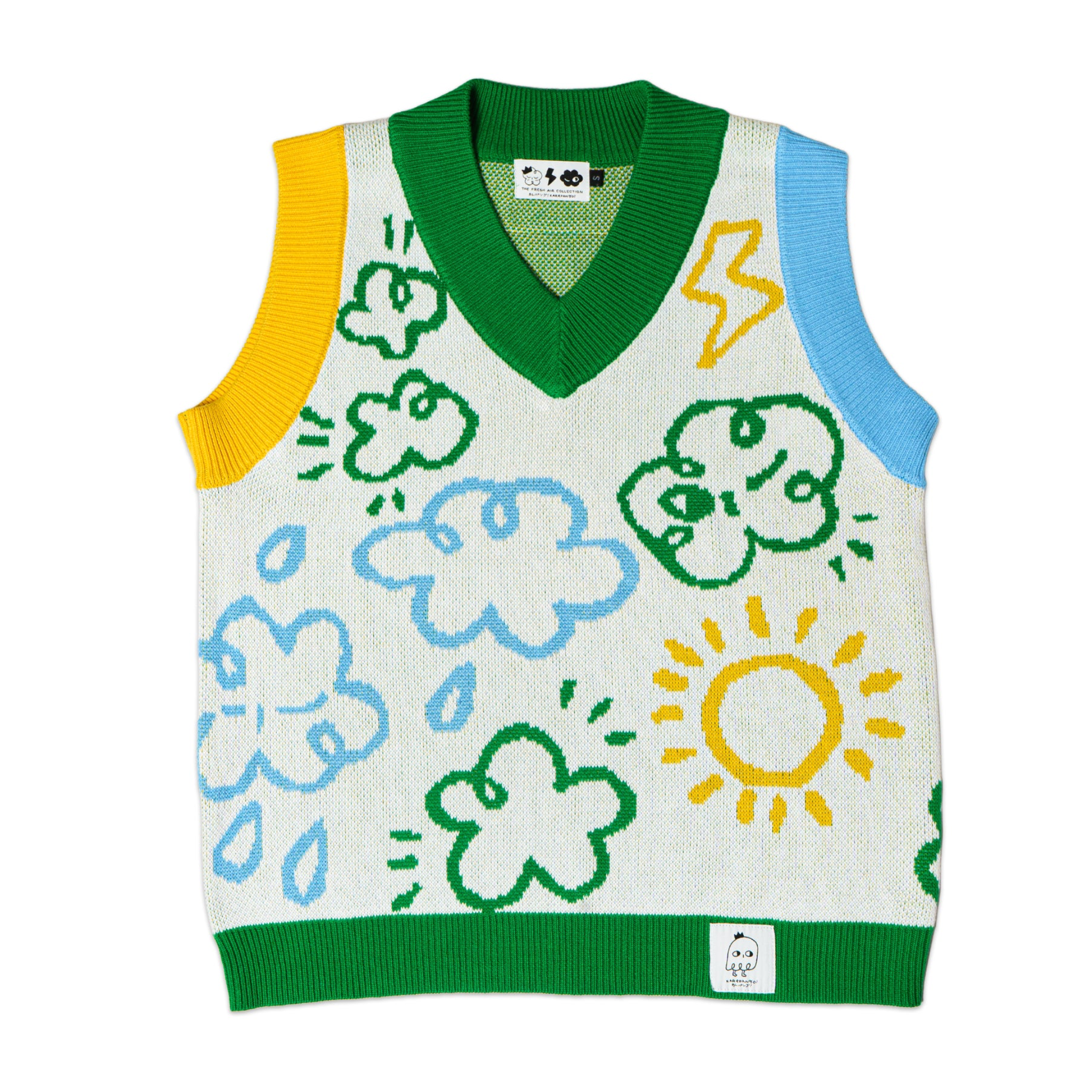 YOAKE: Knit jacquard sweater vest