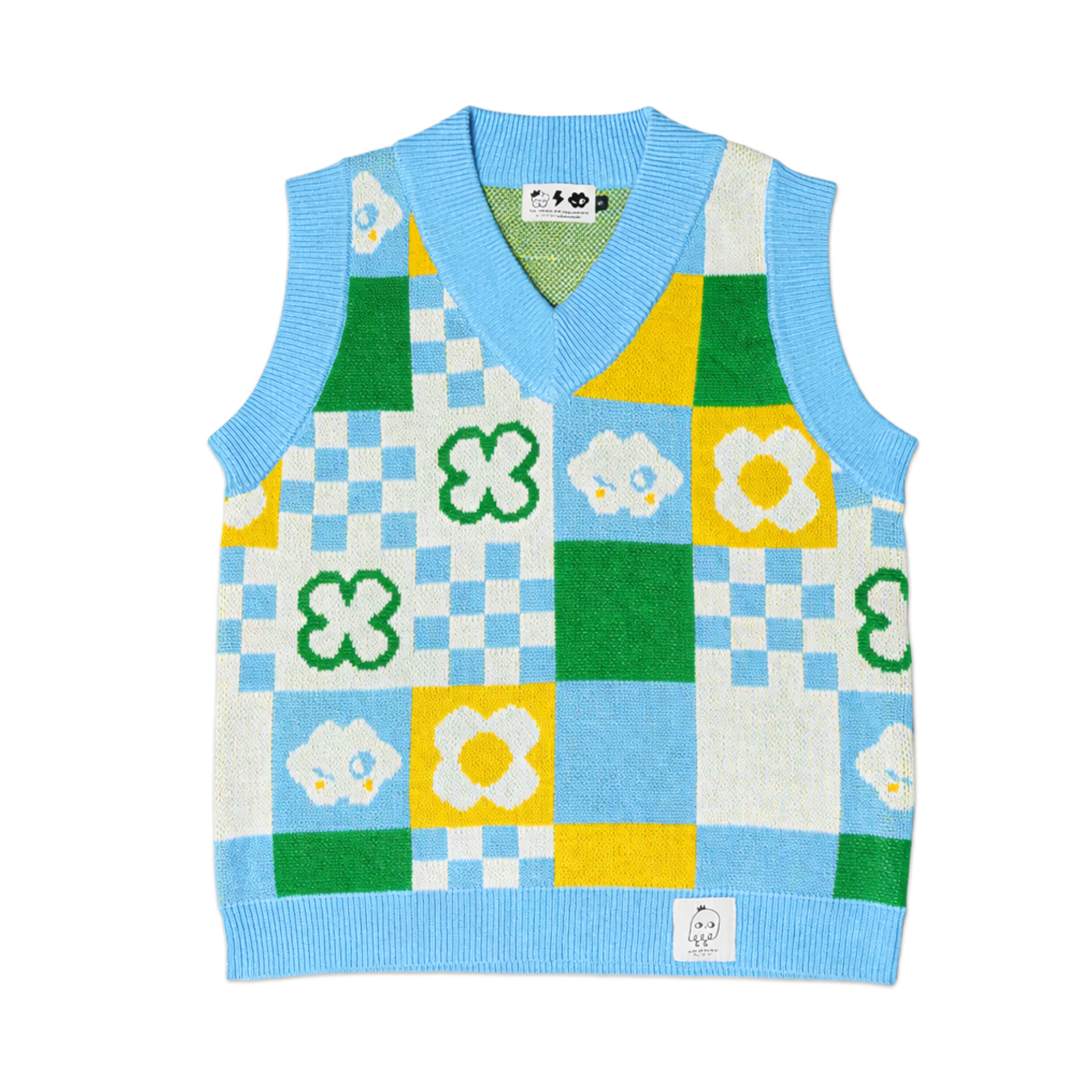 HINODE: Knit jacquard sweater vest