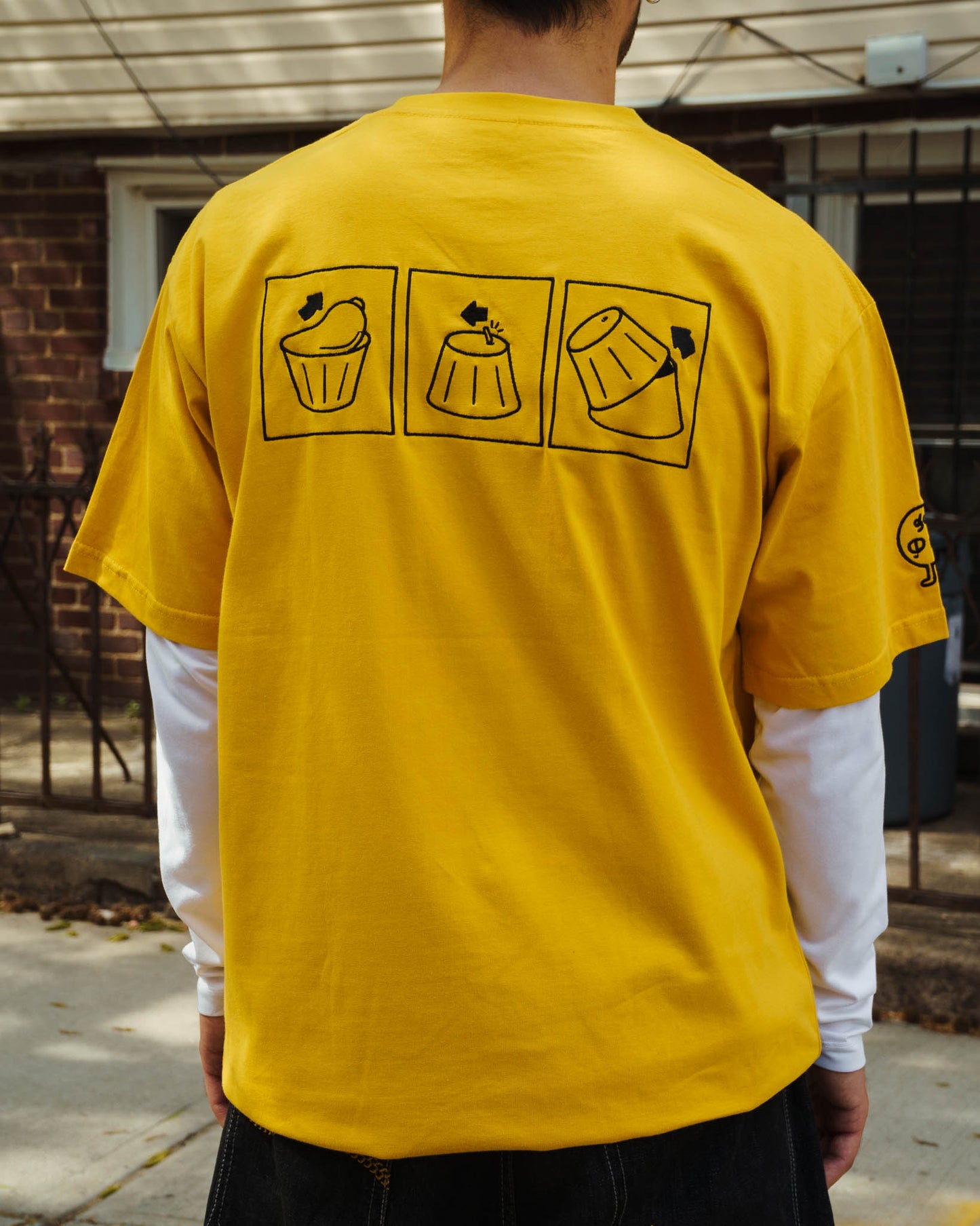 PURIN: Embroidered short sleeve t-shirt