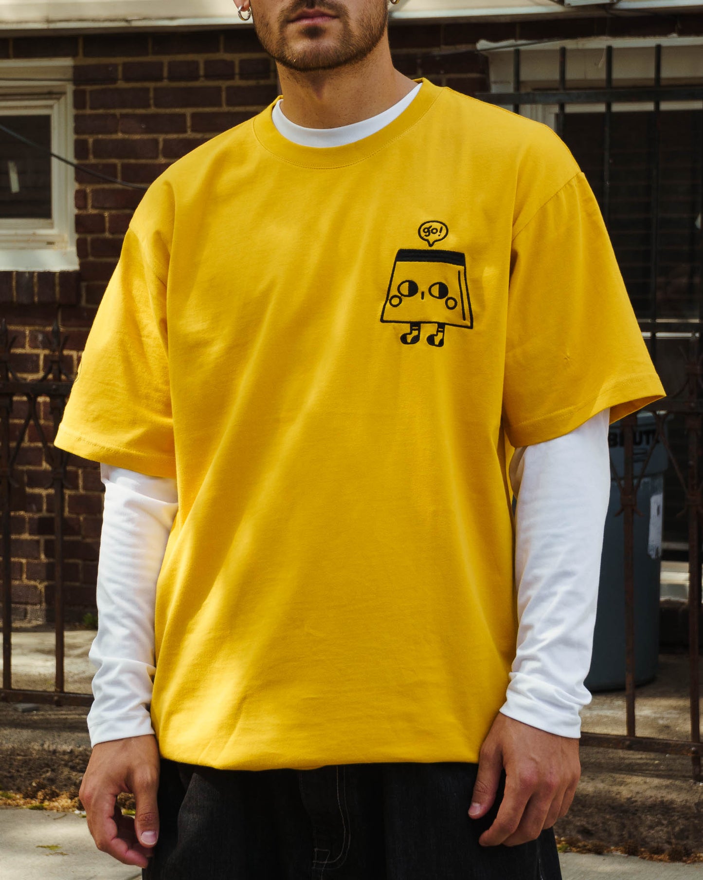 PURIN: Embroidered short sleeve t-shirt