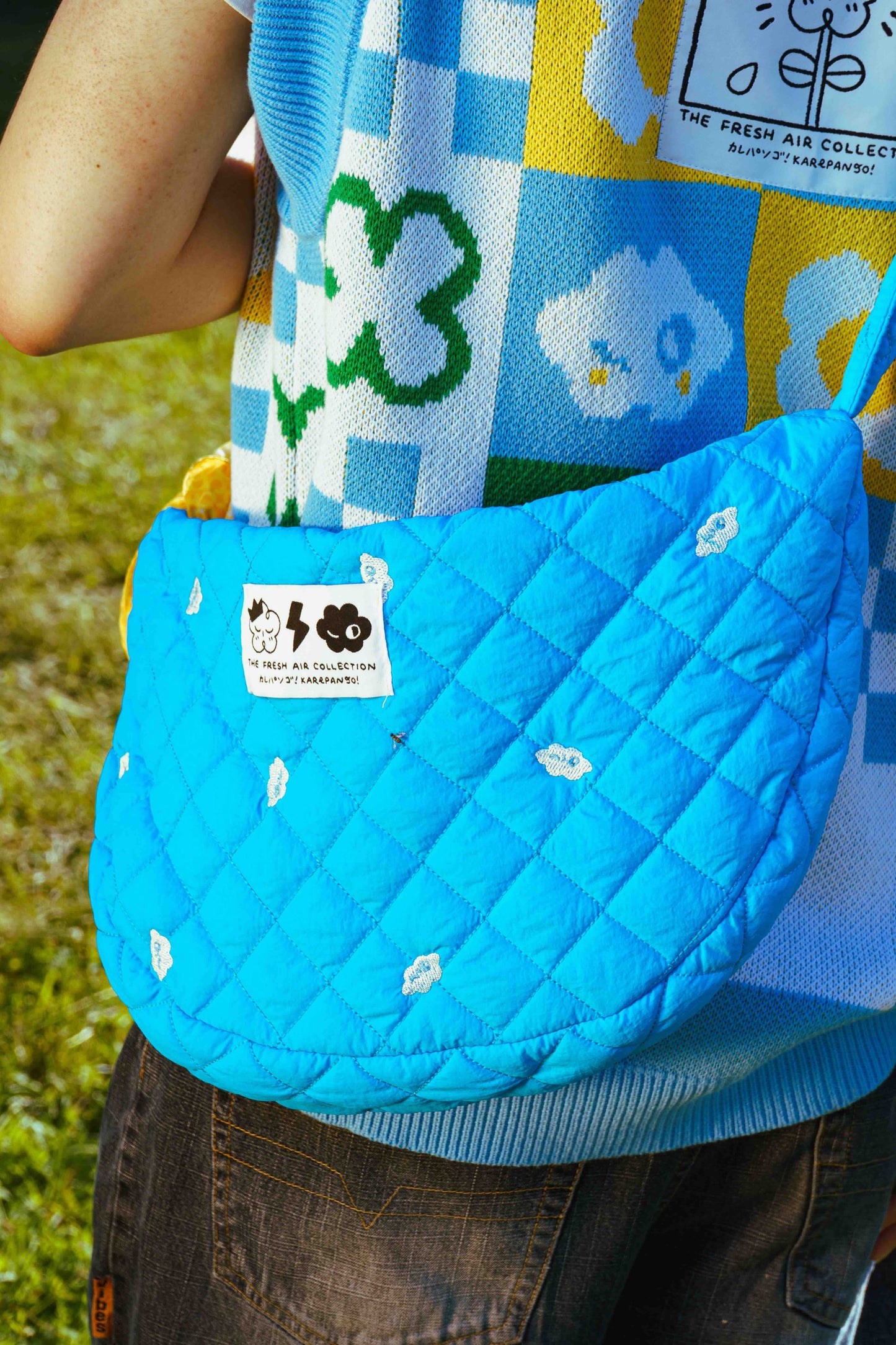 Fresh Air: Blue Clouds Crossbody Shoulder Bag