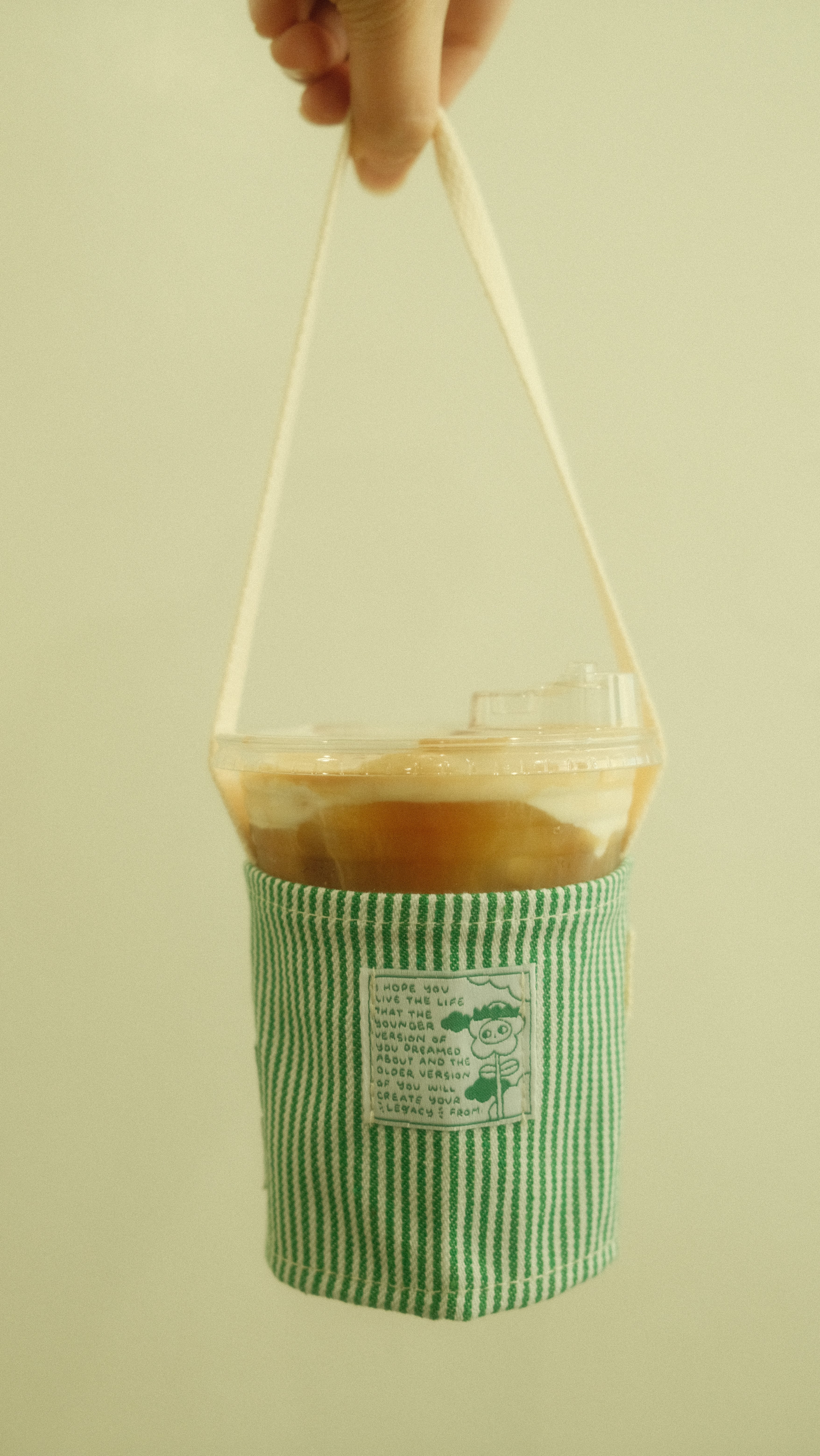 Drink Cup Holder with Straw Strap