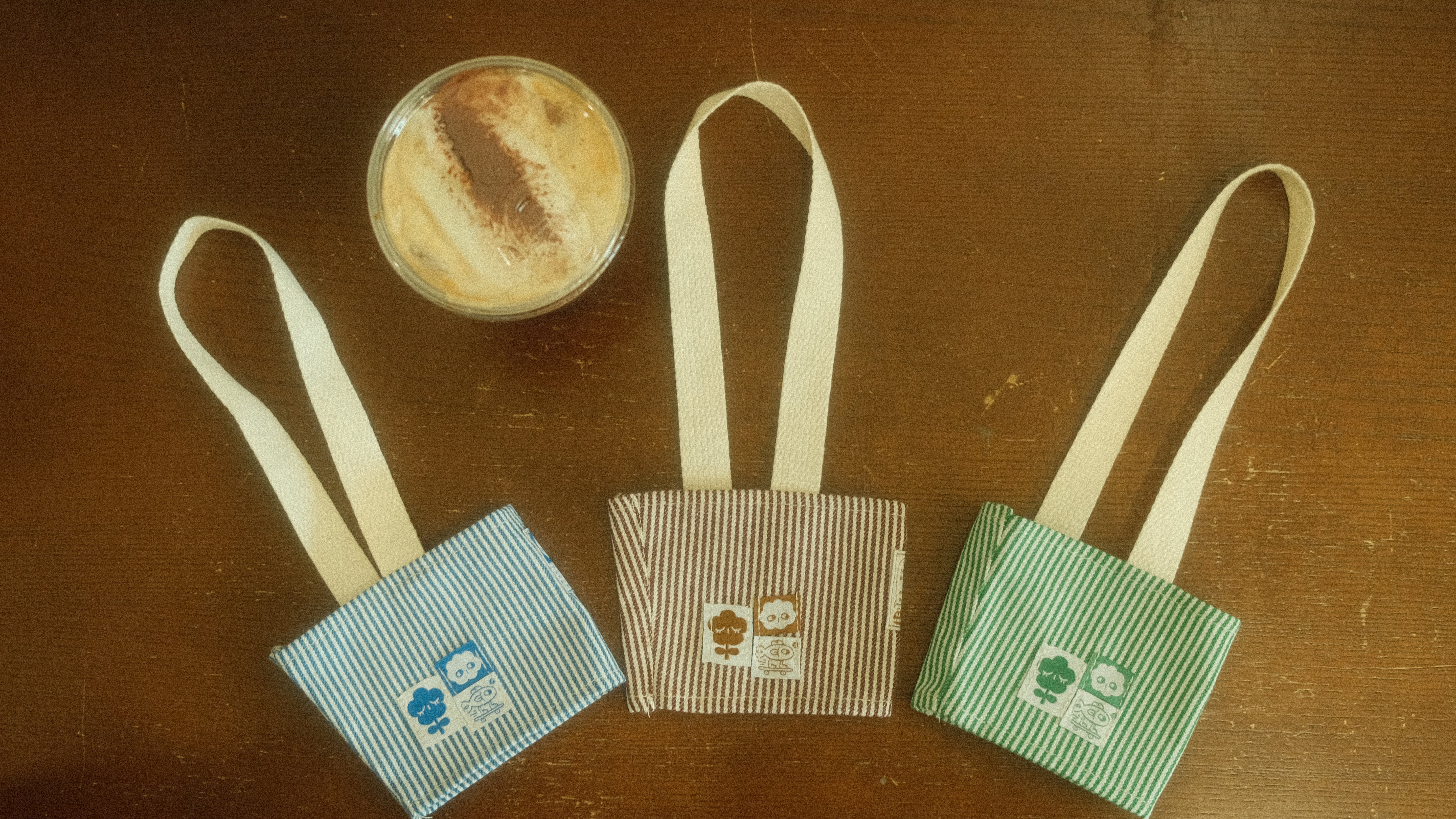 Drink Cup Holder with Straw Strap