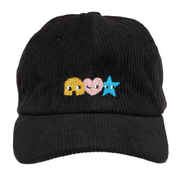 SIDEKICK: Black corduroy baseball cap