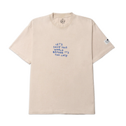 SIDEKICK: Cream short sleeve acid-washed t-shirt