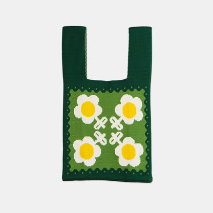 Fresh Air: Floral Bloom Knit Bag