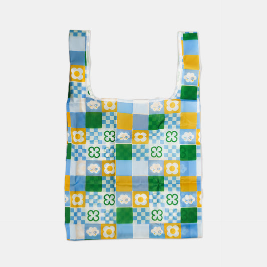 Fresh Air: Grid Pattern Reusable Bag