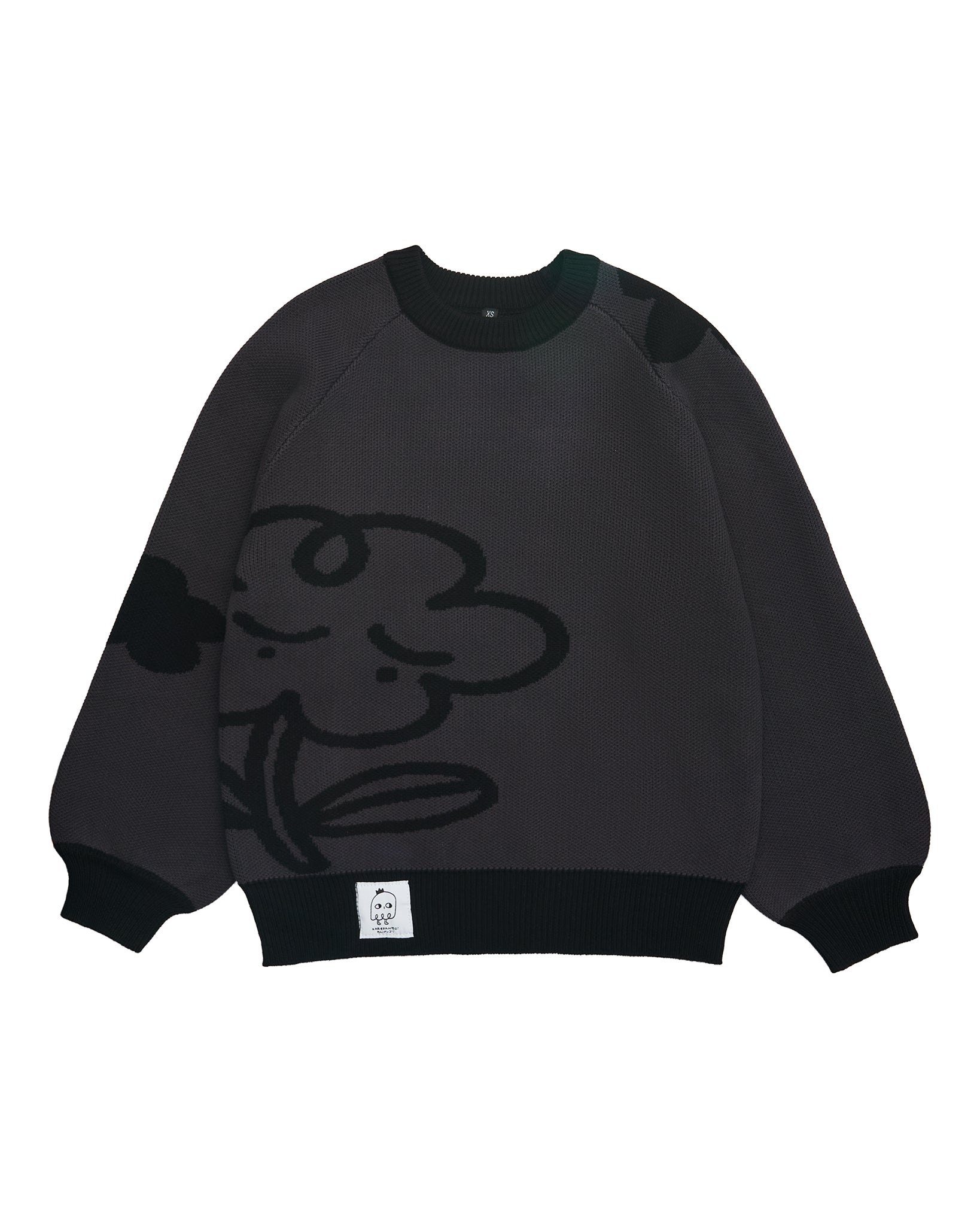 NYC DESIGN BLACK: Thick knit jacquard sweater