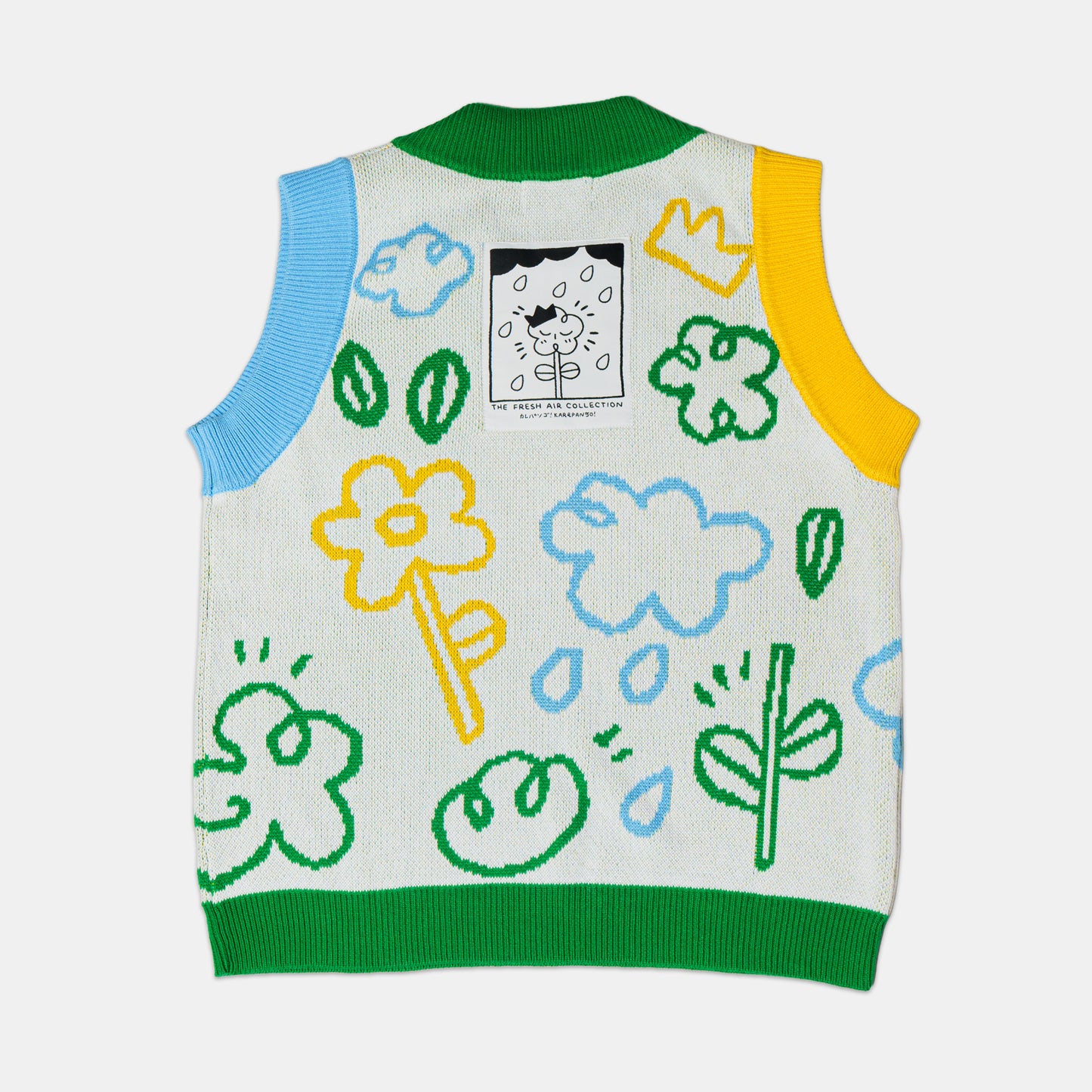 YOAKE: Knit jacquard sweater vest