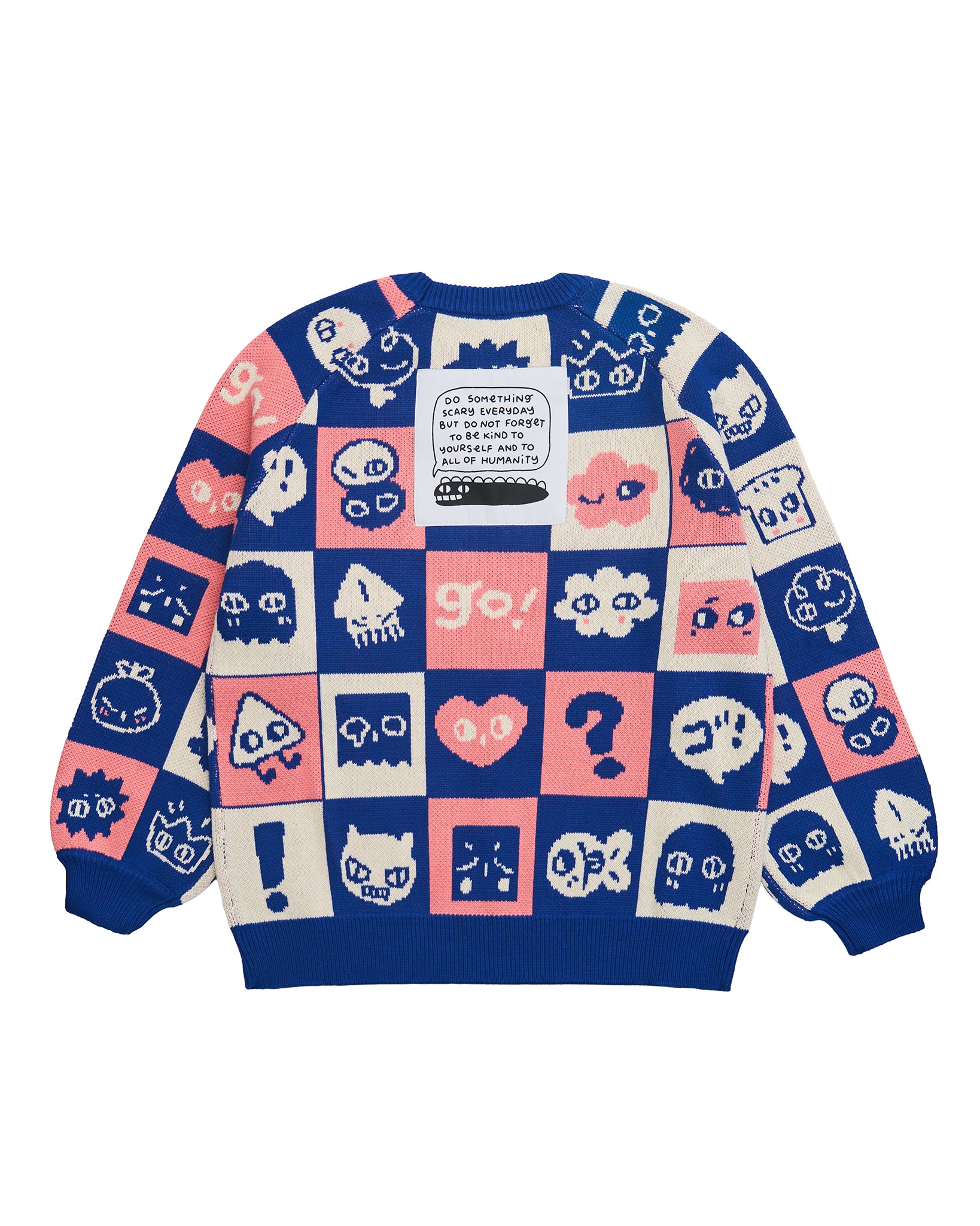 SHINYUU: Thick knit jacquard sweater