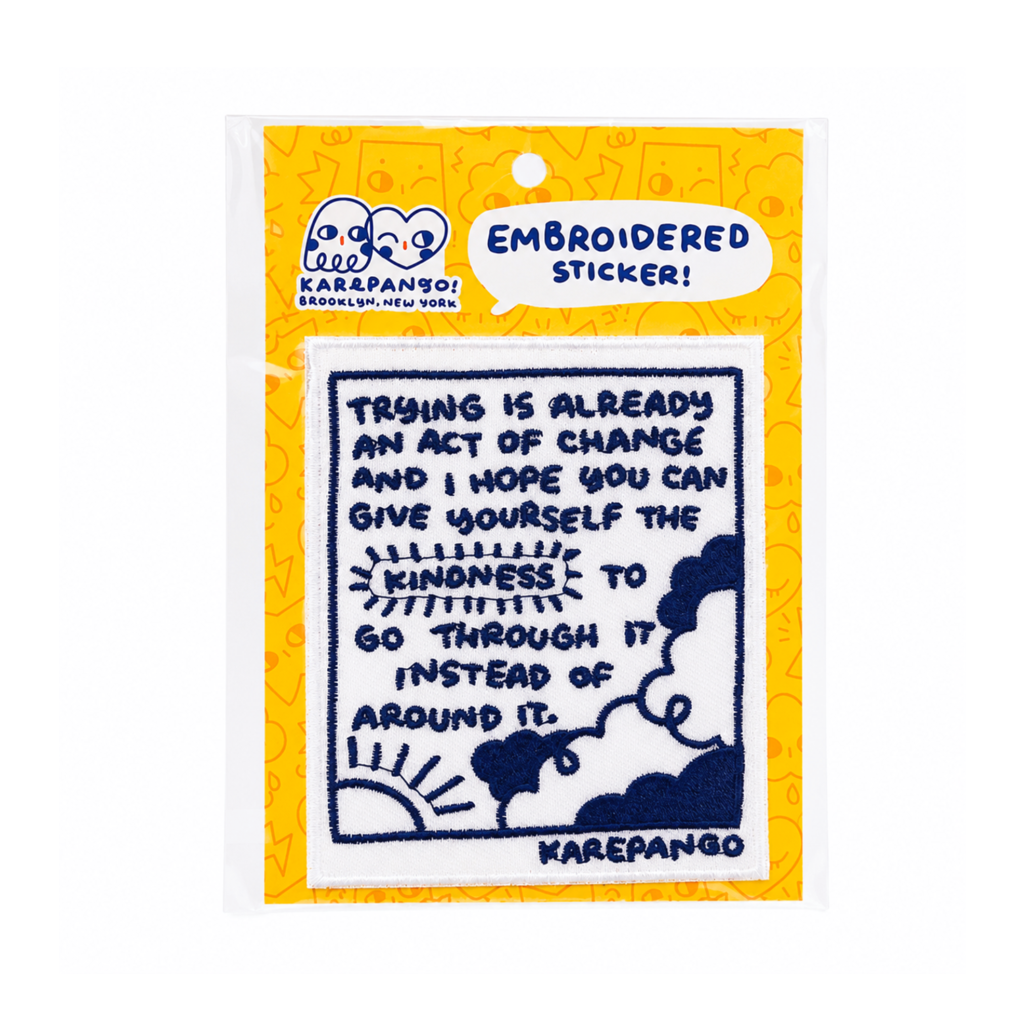 Large Embroidered Sticker