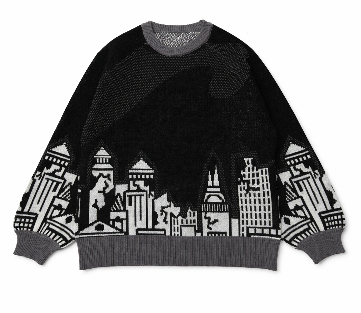 KAIJU: Thick knit jacquard sweater