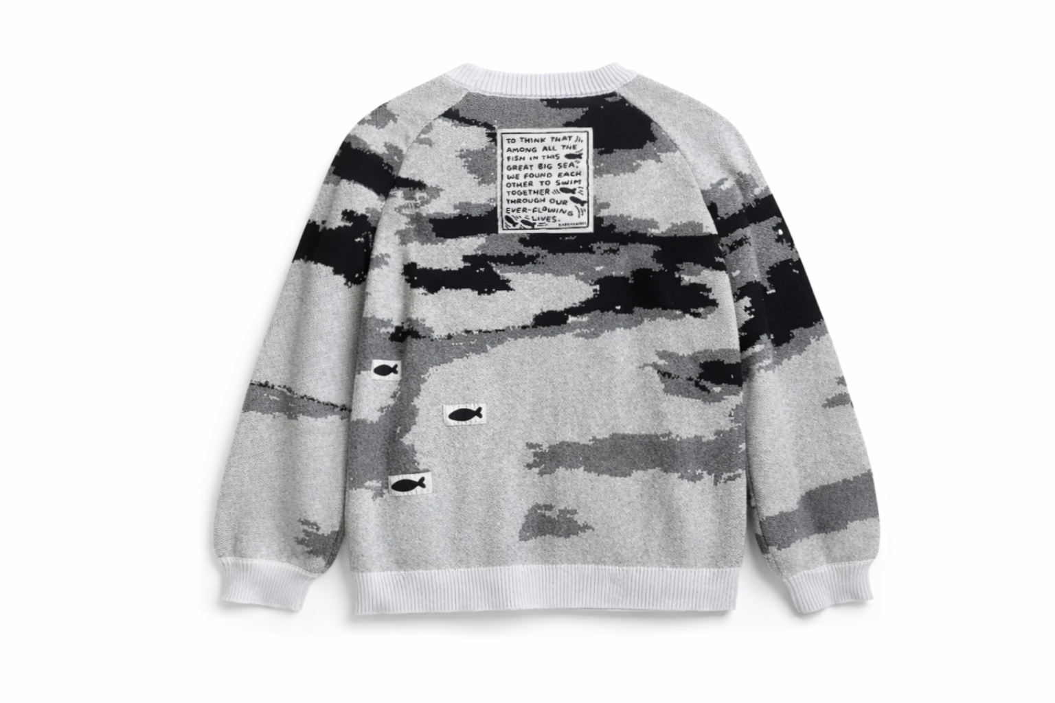 SAKANA: Thick knit jacquard sweater