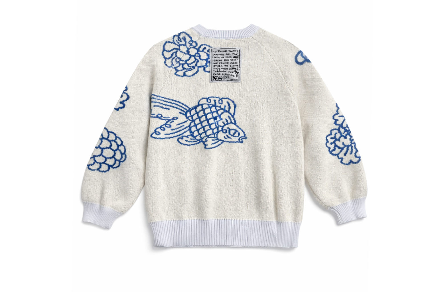 MAGURO: Thick knit jacquard sweater