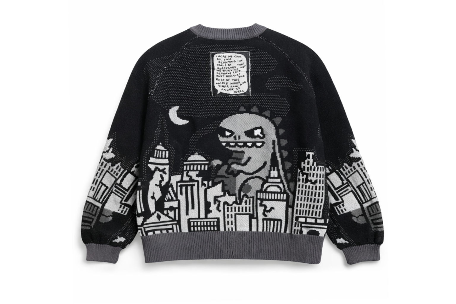 KAIJU: Thick knit jacquard sweater