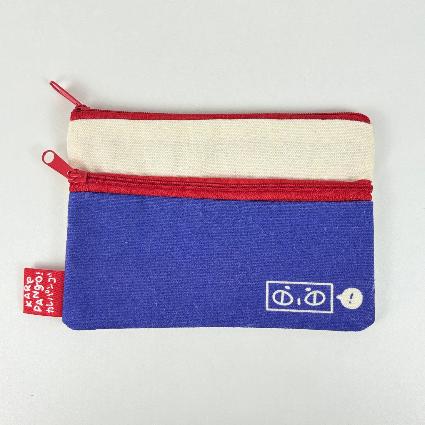 SHAI: Canvas cosmetic bag with pocket