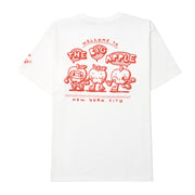 BIG APPLE: Screenprinted short sleeve t-shirt