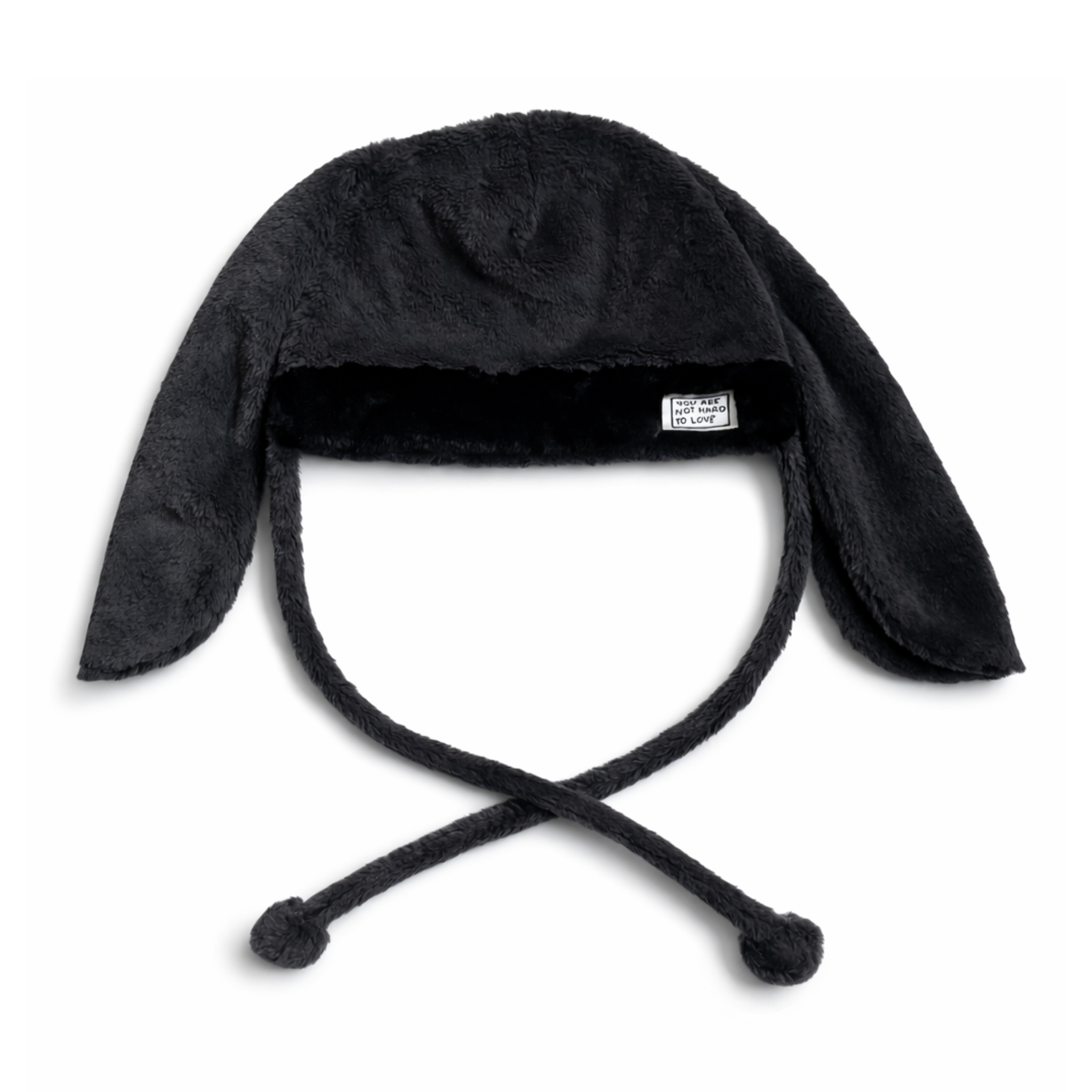FUWA: Black Bunny Fluffy Hat