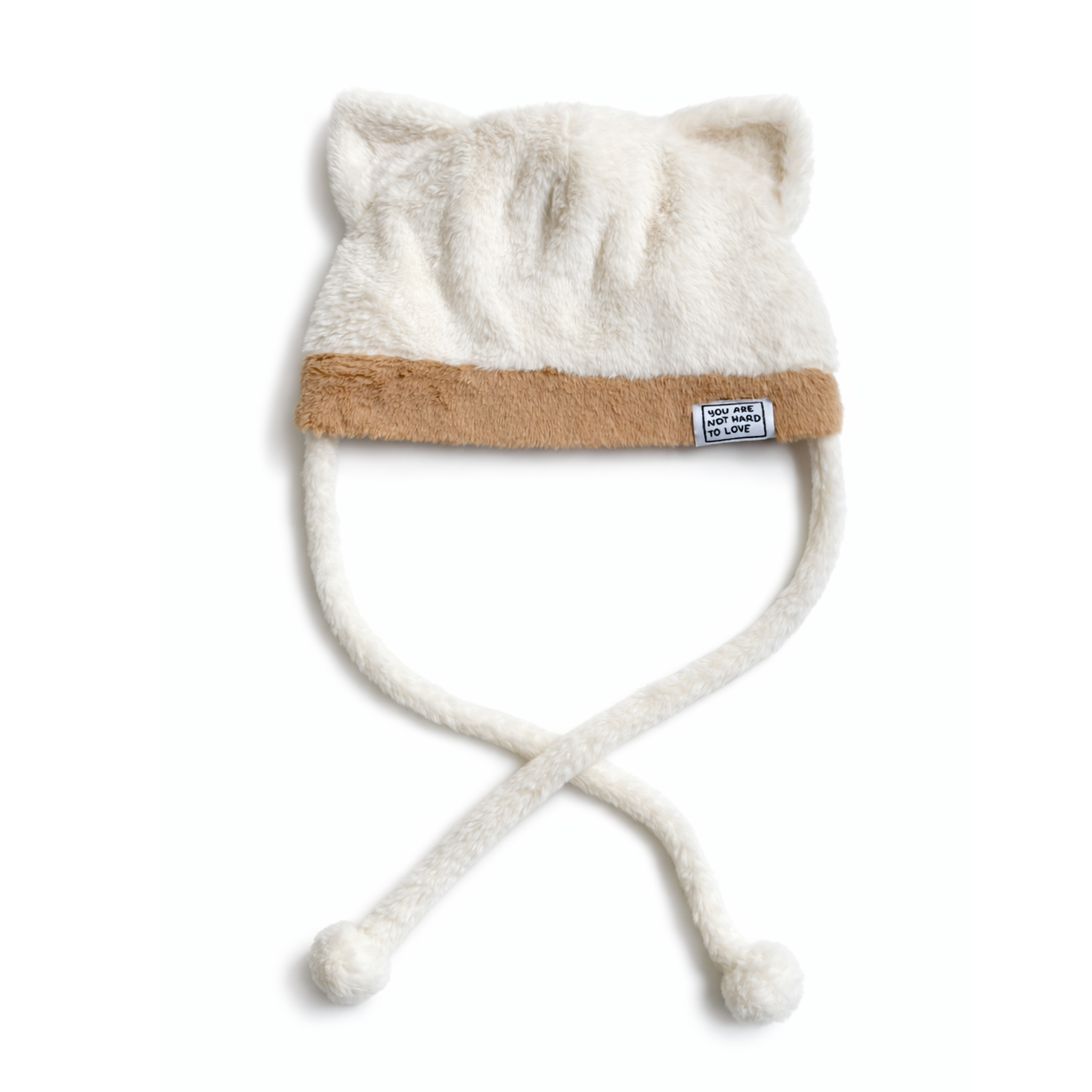 FUWA: Beige Cat Fluffy Hat
