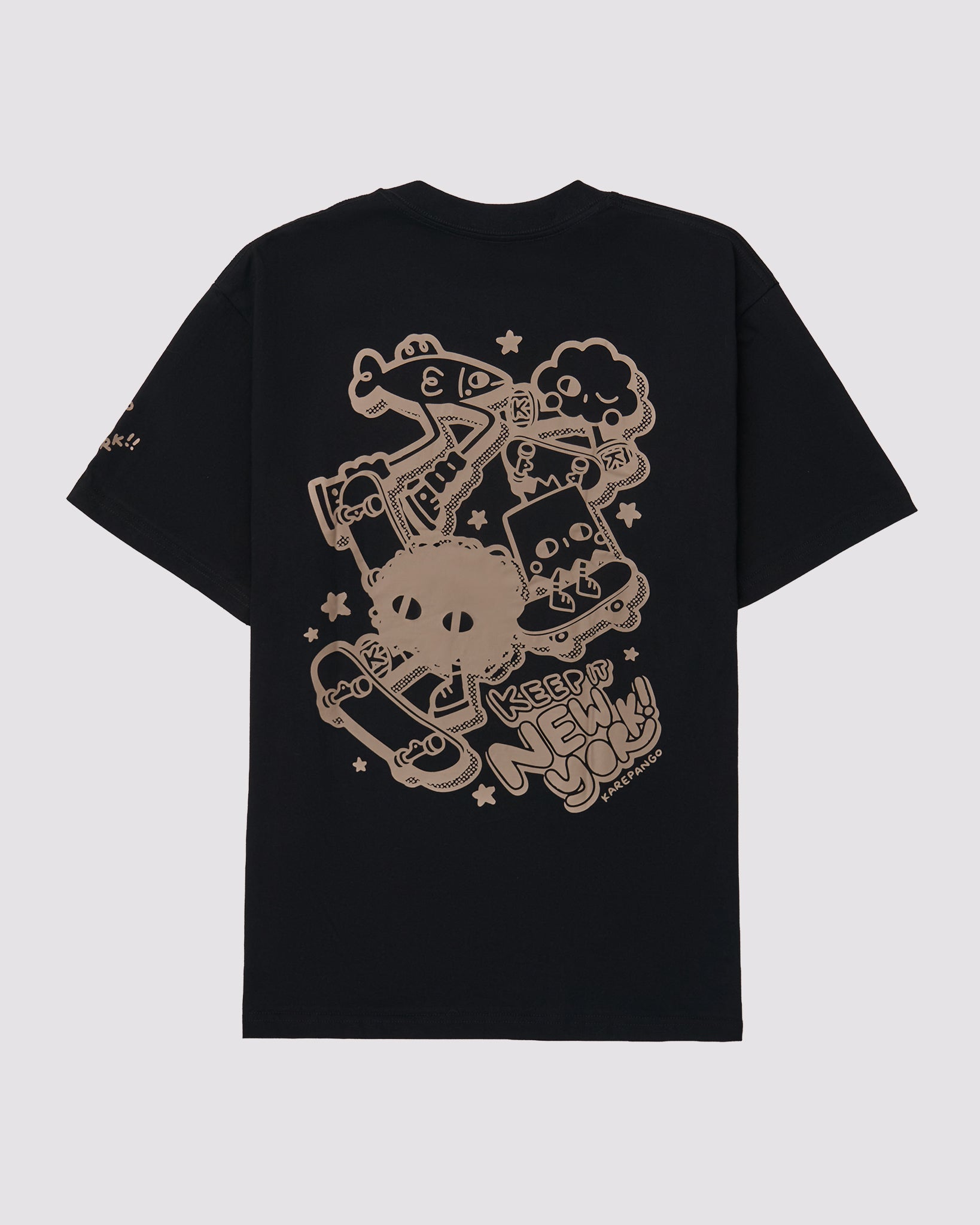 SKATE THE CITY BLACK: Screenprinted short sleeve t-shirt