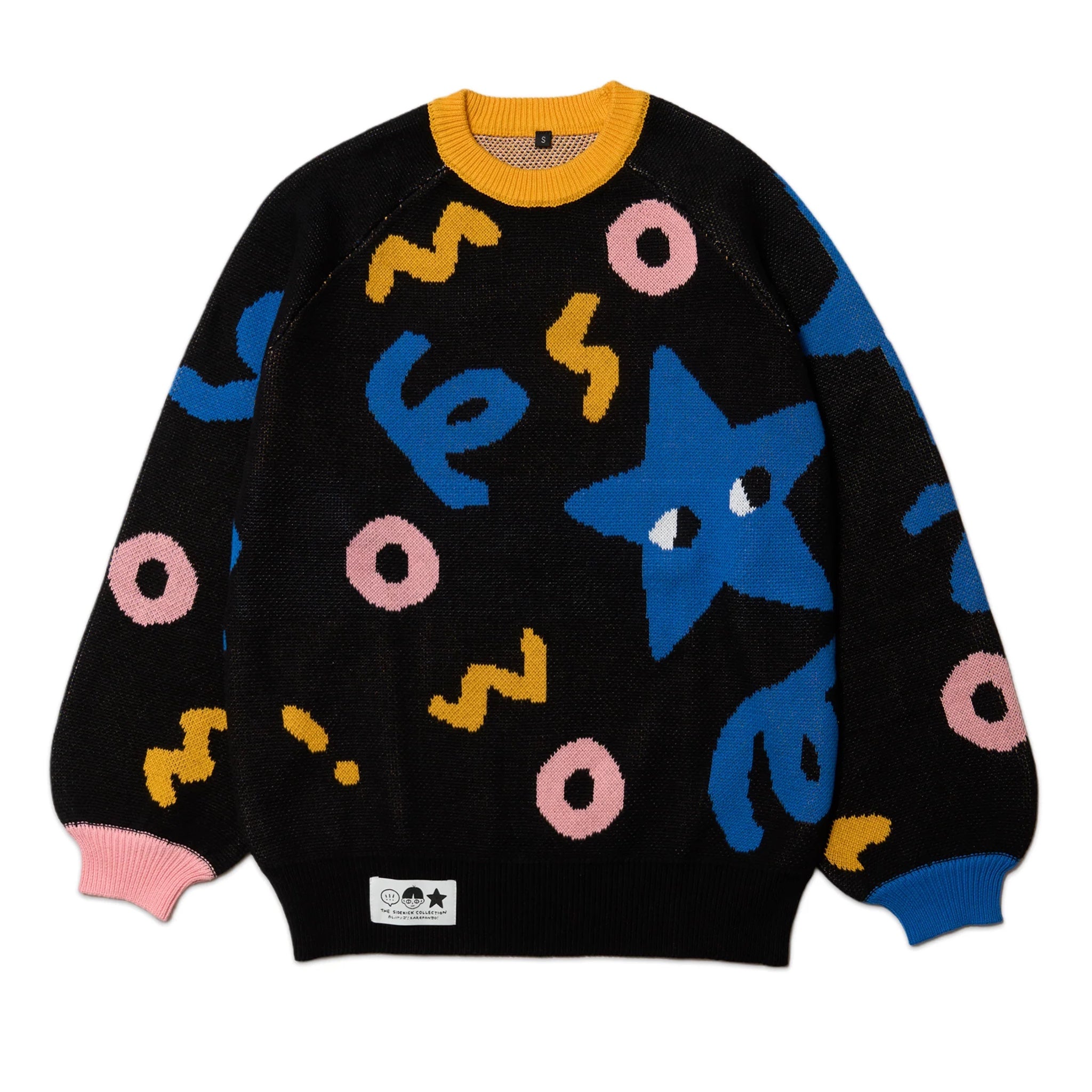 SIDEKICK: Thick knit jacquard sweater