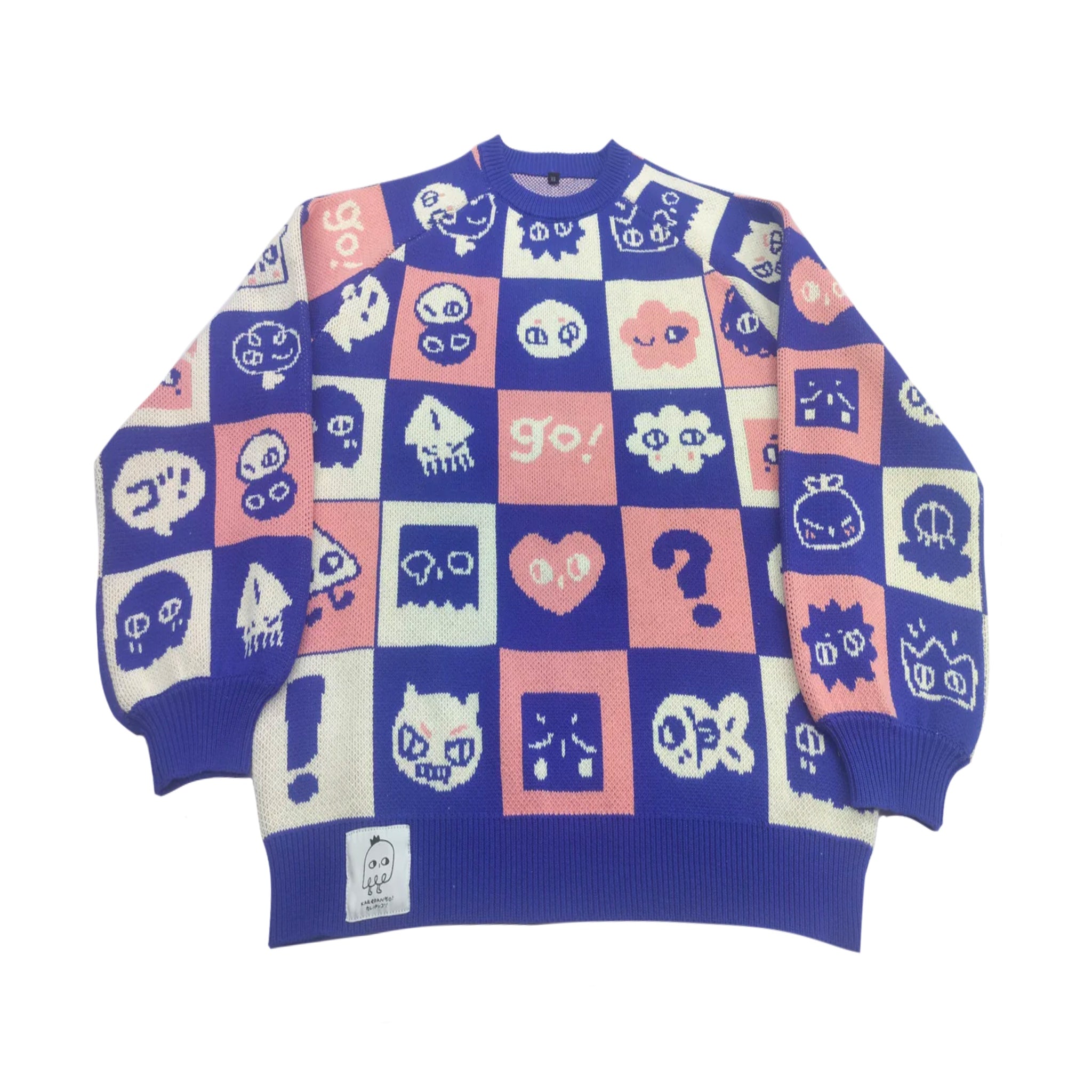 SHINYUU: Thick knit jacquard sweater