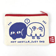 SHAI: Canvas cosmetic bag with pocket